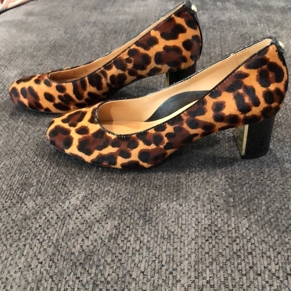 Nuture dyed calf hair leopard print pumps.  Size 7 - Picture 1 of 10
